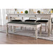 Georgia Antique White/Gray Bench - Visions in Furniture (La Mirada, CA)