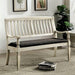 Georgia Antique White/Gray Love Seat Bench - Visions in Furniture (La Mirada, CA)