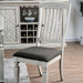 Georgia Antique White/Gray Side Chair (2/CTN) - Visions in Furniture (La Mirada, CA)