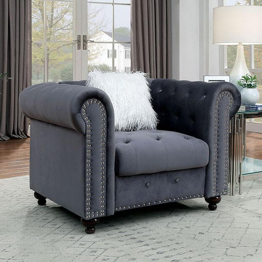 GIACOMO Chair, Gray - Visions in Furniture (La Mirada, CA)