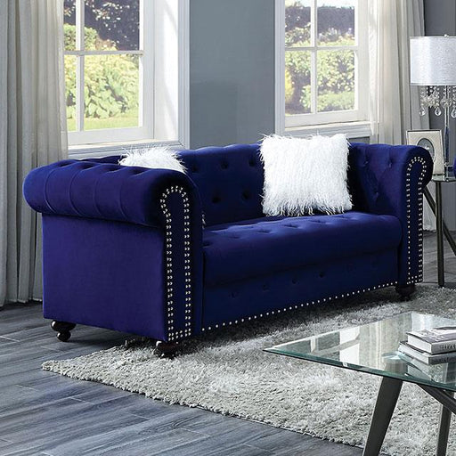 GIACOMO Loveseat, Blue - Visions in Furniture (La Mirada, CA)