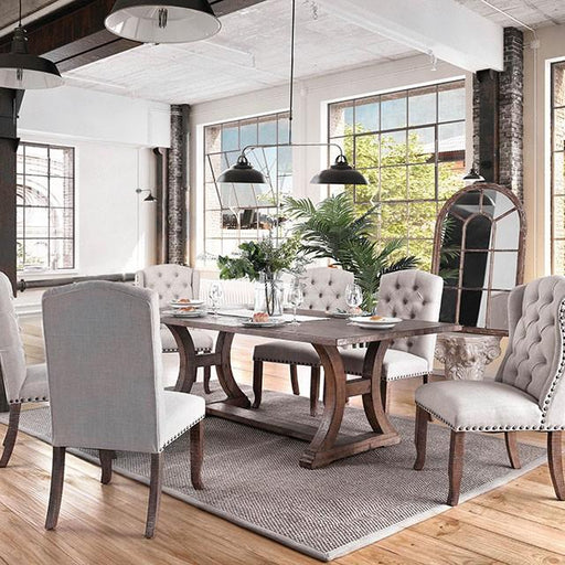 GIANNA Rustic Oak 77" Dining Table - Visions in Furniture (La Mirada, CA)