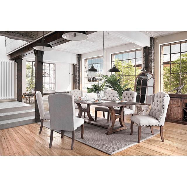 GIANNA Rustic Oak 77" Dining Table - Visions in Furniture (La Mirada, CA)