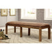 GIANNA Rustic Pine Fabric Bench - Visions in Furniture (La Mirada, CA)