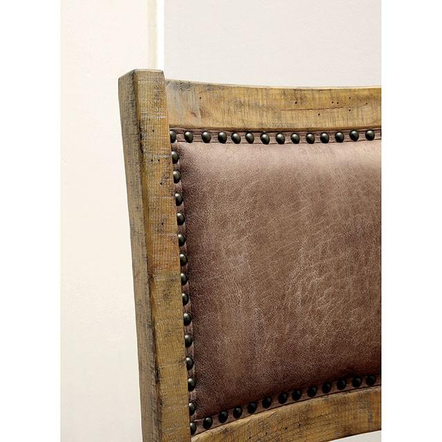 GIANNA Rustic Pine/Brown Side Chair (2/CTN) - Visions in Furniture (La Mirada, CA)