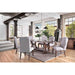 Gianna Rustic Pine/Ivory Wingback Chair (2/CTN) - Visions in Furniture (La Mirada, CA)