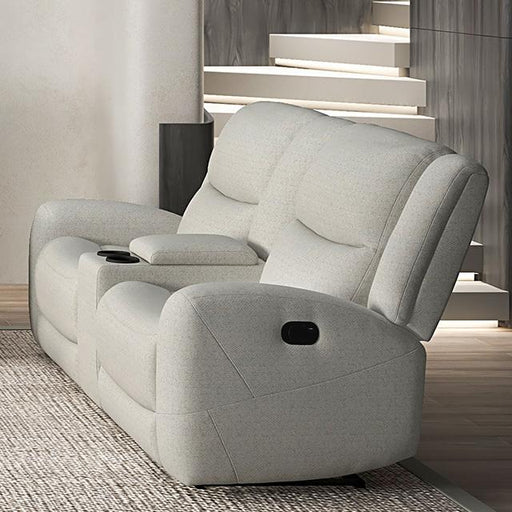 Giraldus Manual Recliner Loveseat w/ Console - Visions in Furniture (La Mirada, CA)