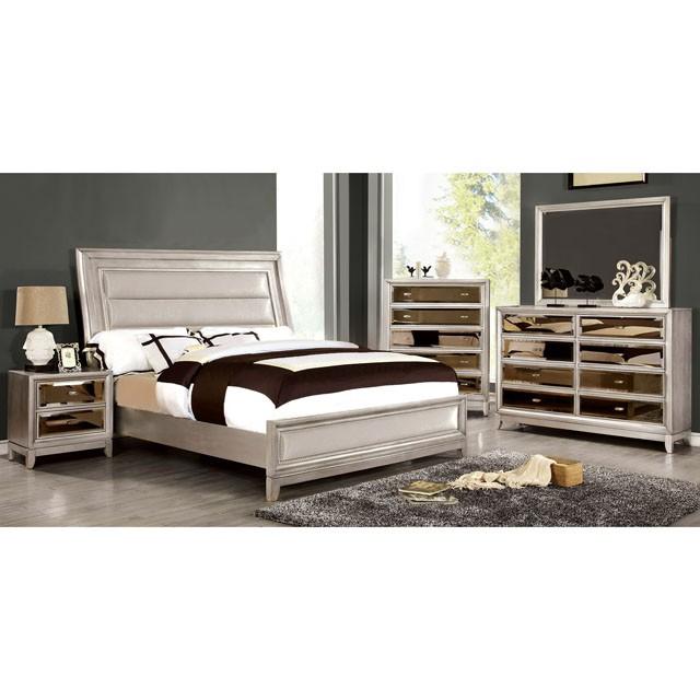 Golva Bed Beige & Black - Visions in Furniture (La Mirada, CA)