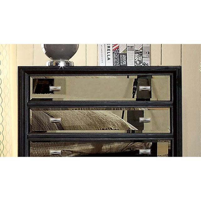 Golva Bed Beige & Black - Visions in Furniture (La Mirada, CA)