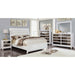 Golva E.King & Queen Bed White & Silver - Visions in Furniture (La Mirada, CA)