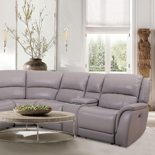 GORGIUS Power Sectional, Light Gray - Visions in Furniture (La Mirada, CA)