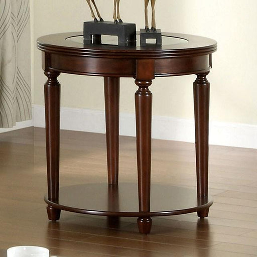 Granvia Dark Cherry End Table - Visions in Furniture (La Mirada, CA)