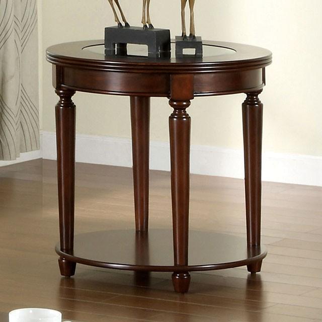 Granvia Dark Cherry End Table - Visions in Furniture (La Mirada, CA)