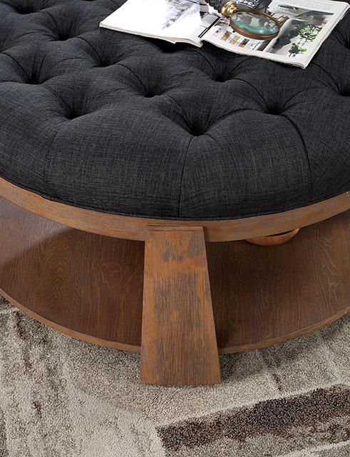 GUIS Round Coffee Table, Dark Gray - Visions in Furniture (La Mirada, CA)