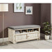 Gwebdolyn Weather White Shoe Bench - Visions in Furniture (La Mirada, CA)