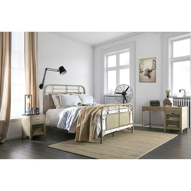 Haldus Cal.King, E.King, & Twin Bed White, Ivory, & Red - Visions in Furniture (La Mirada, CA)