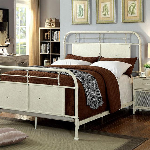 Haldus Cal.King, E.King, & Twin Bed White, Ivory, & Red - Visions in Furniture (La Mirada, CA)