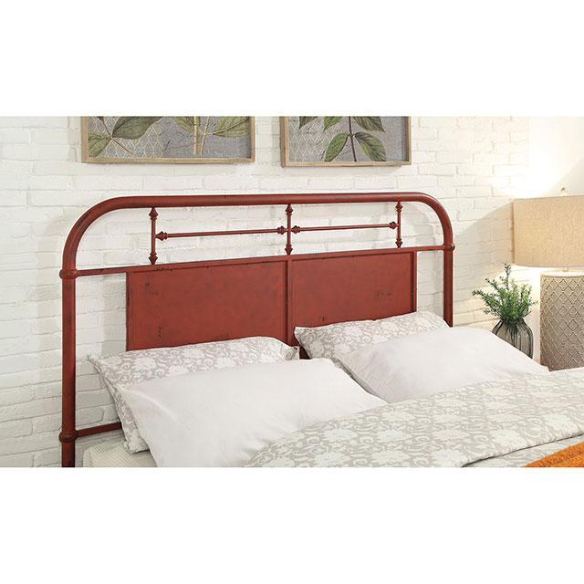 Haldus Cal.King, E.King, & Twin Bed White, Ivory, & Red - Visions in Furniture (La Mirada, CA)