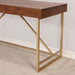 Halstein Light Walnut/Gold Desk - Visions in Furniture (La Mirada, CA)