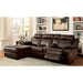 Hardy Brown Sectional w/ Console, Brown - Visions in Furniture (La Mirada, CA)