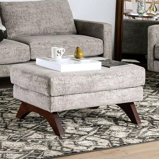 Harlech Gray Ottoman - Visions in Furniture (La Mirada, CA)