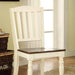 HARRISBURG Vintage White/Dark Oak Side Chair (2/CTN) - Visions in Furniture (La Mirada, CA)