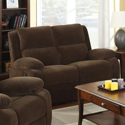 Haven Dark Brown Love Seat w/ 2 Recliners - Visions in Furniture (La Mirada, CA)