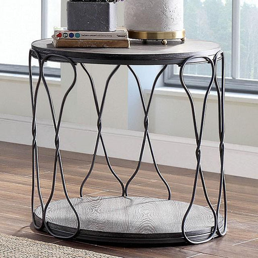 Hawdon Gray End Table - Visions in Furniture (La Mirada, CA)
