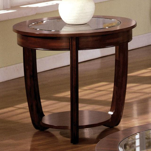 Crystal Falls Dark Cherry End Table - Visions in Furniture (La Mirada, CA)