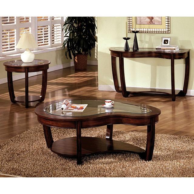 Crystal Falls Dark Cherry End Table - Visions in Furniture (La Mirada, CA)