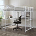 Cybill Full Loft Bed White, Silver, & Black - Visions in Furniture (La Mirada, CA)