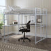 Cybill Full Loft Bed White, Silver, & Black - Visions in Furniture (La Mirada, CA)