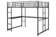 Cybill Full Loft Bed White, Silver, & Black - Visions in Furniture (La Mirada, CA)