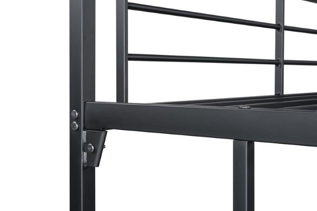 Cybill Full Loft Bed White, Silver, & Black - Visions in Furniture (La Mirada, CA)