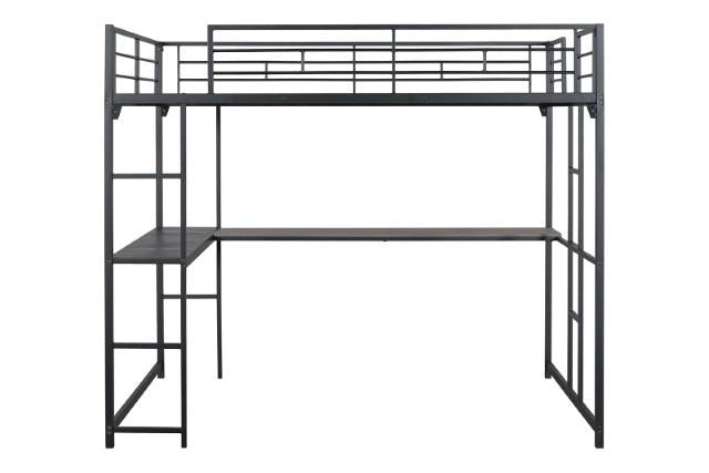 Cybill Full Loft Bed White, Silver, & Black - Visions in Furniture (La Mirada, CA)