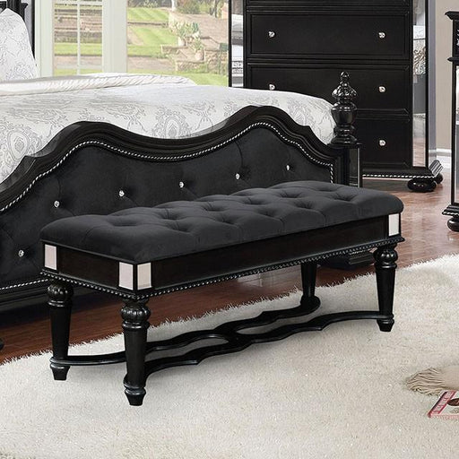 Azha Black Bench - Visions in Furniture (La Mirada, CA)