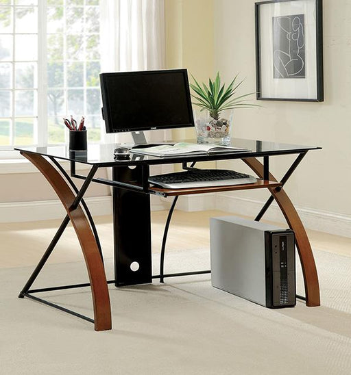 Baden Oak/Black Accent Desk - Visions in Furniture (La Mirada, CA)
