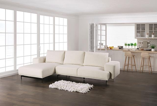 Baerum Sectional, Left & Right Chaise Beige & Gray - Visions in Furniture (La Mirada, CA)