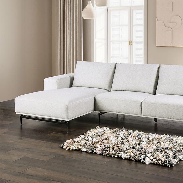 Baerum Sectional, Left & Right Chaise Beige & Gray - Visions in Furniture (La Mirada, CA)