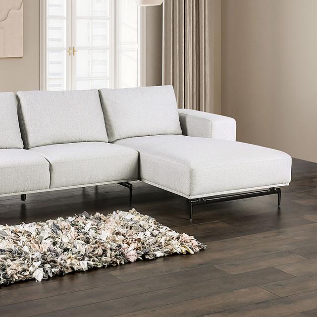 Baerum Sectional, Left & Right Chaise Beige & Gray - Visions in Furniture (La Mirada, CA)