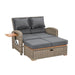 Bahia Tobago Reclining Chaise Lounge Brown & Gray - Visions in Furniture (La Mirada, CA)