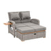 Bahia Tobago Reclining Chaise Lounge Brown & Gray - Visions in Furniture (La Mirada, CA)