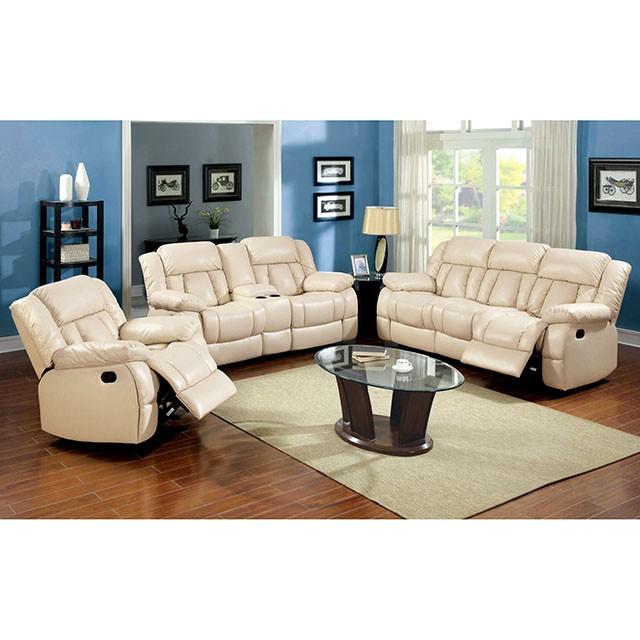 Barbado Ivory Sofa w/ 2 Recliners - Visions in Furniture (La Mirada, CA)