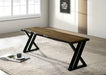 BARBARY Bench, Black/Dark Oak - Visions in Furniture (La Mirada, CA)