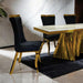 Basilicata 7 Pc Dining Table Set Chrome & Gold 5 - Visions in Furniture (La Mirada, CA)