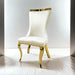 Basilicata Gold Chair (2/CTN) White, Gray, & Black - Visions in Furniture (La Mirada, CA)