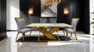 Basilicata Gold Chair (2/CTN) White, Gray, & Black - Visions in Furniture (La Mirada, CA)