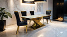 Basilicata Gold Chair (2/CTN) White, Gray, & Black - Visions in Furniture (La Mirada, CA)