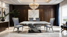 Basilicata Gold Chair (2/CTN) White, Gray, & Black - Visions in Furniture (La Mirada, CA)