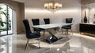 Basilicata Gold Chair (2/CTN) White, Gray, & Black - Visions in Furniture (La Mirada, CA)
